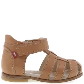 (1093-9) Emel cognac closed sandals