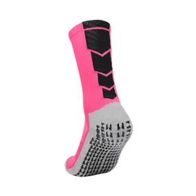 3 Pack Mens Grippy Football Socks Pink