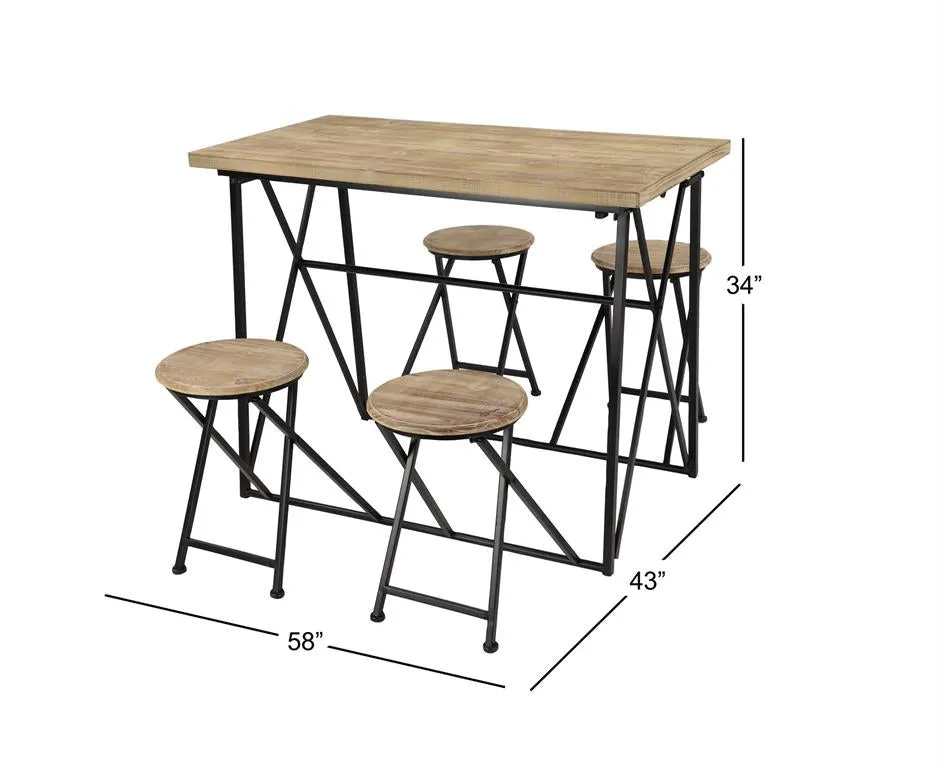 43668 Folding Table in Light Brown