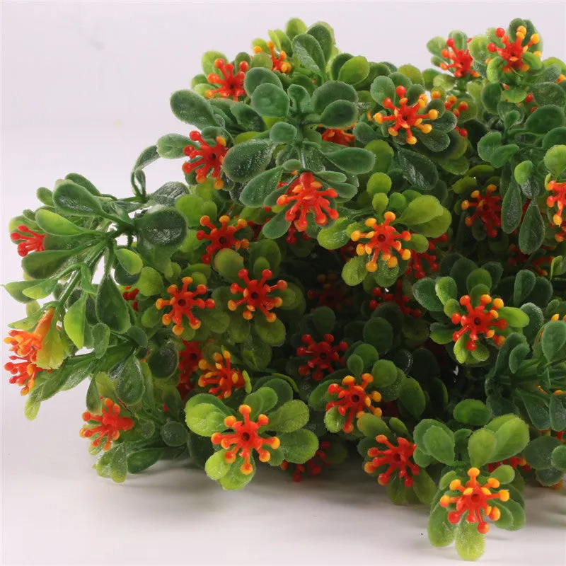 7 Branch Artificial Green Plant Bouquet