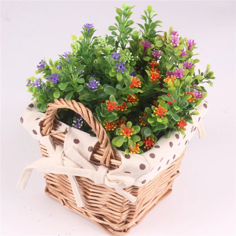 7 Branch Artificial Green Plant Bouquet