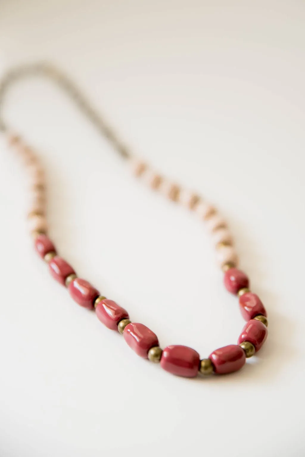 Bel Koz Long Mixed Single Strand Clay Bead Necklace