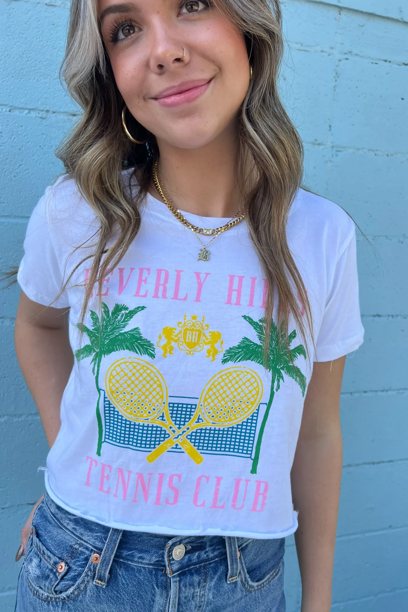 Beverly Hills Tennis Crop Tee