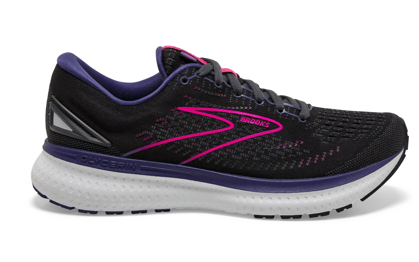 Brooks Glycerin 19 Ladies Running Shoes Black/Ebony/Pink