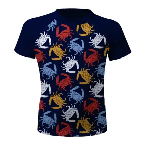 Crazy Crabs Short Sleeve Zip Rashie