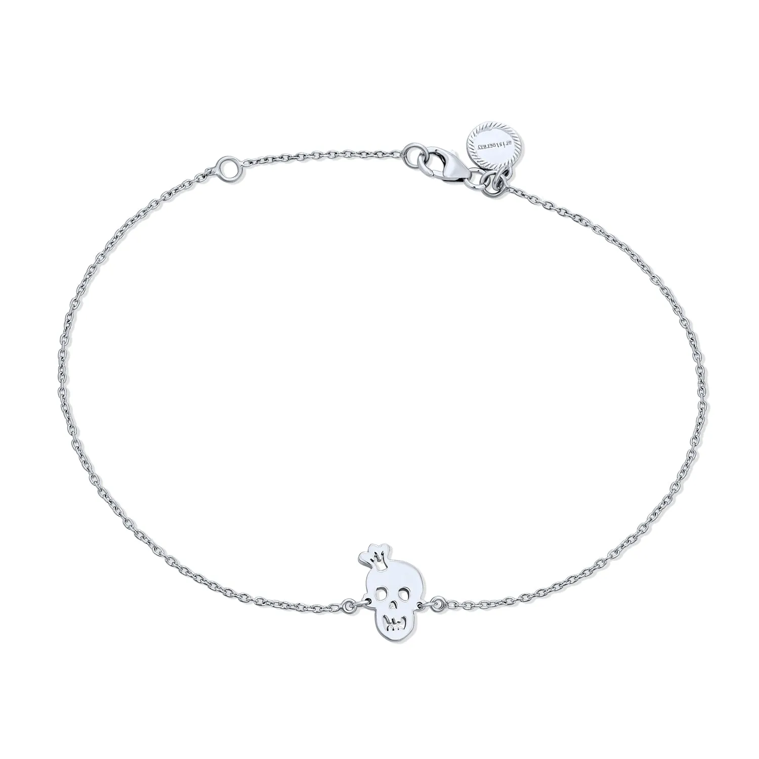 Crossbones Skull Stud Earrings Anklet Rose Gold .925 Sterling Silver