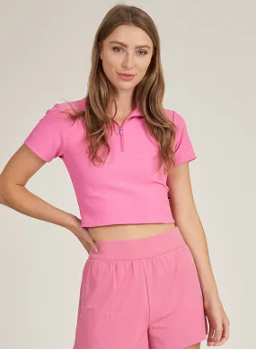 Cut Out Crop Polo - FINAL SALE