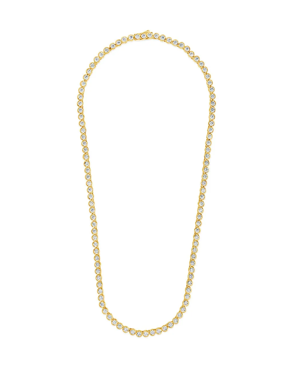 Helene Bezel CZ Tennis Necklace