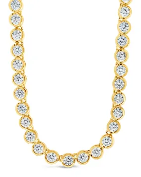 Helene Bezel CZ Tennis Necklace