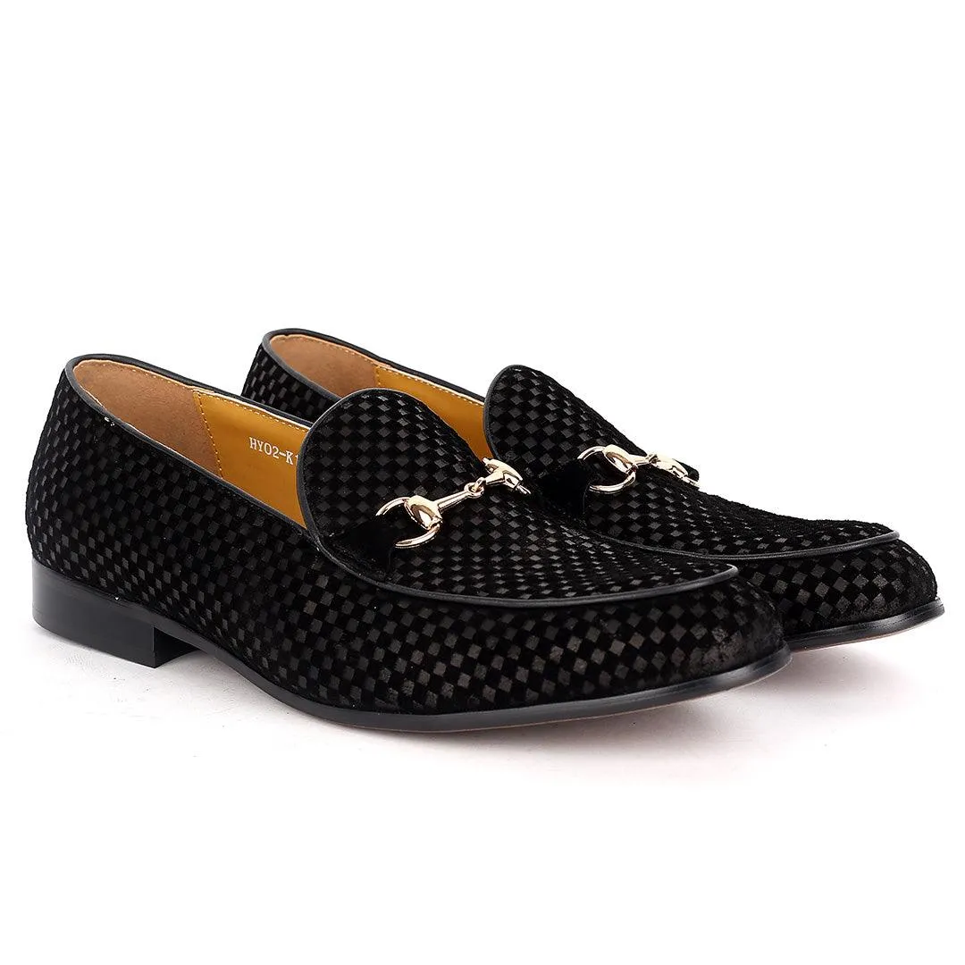 J.M Weston Classy Suede Checkers and Gold  Designed Shoe