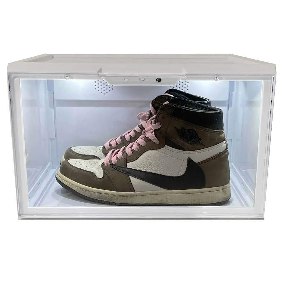 LED Light Up Sneaker Display Cases - White - Single Case