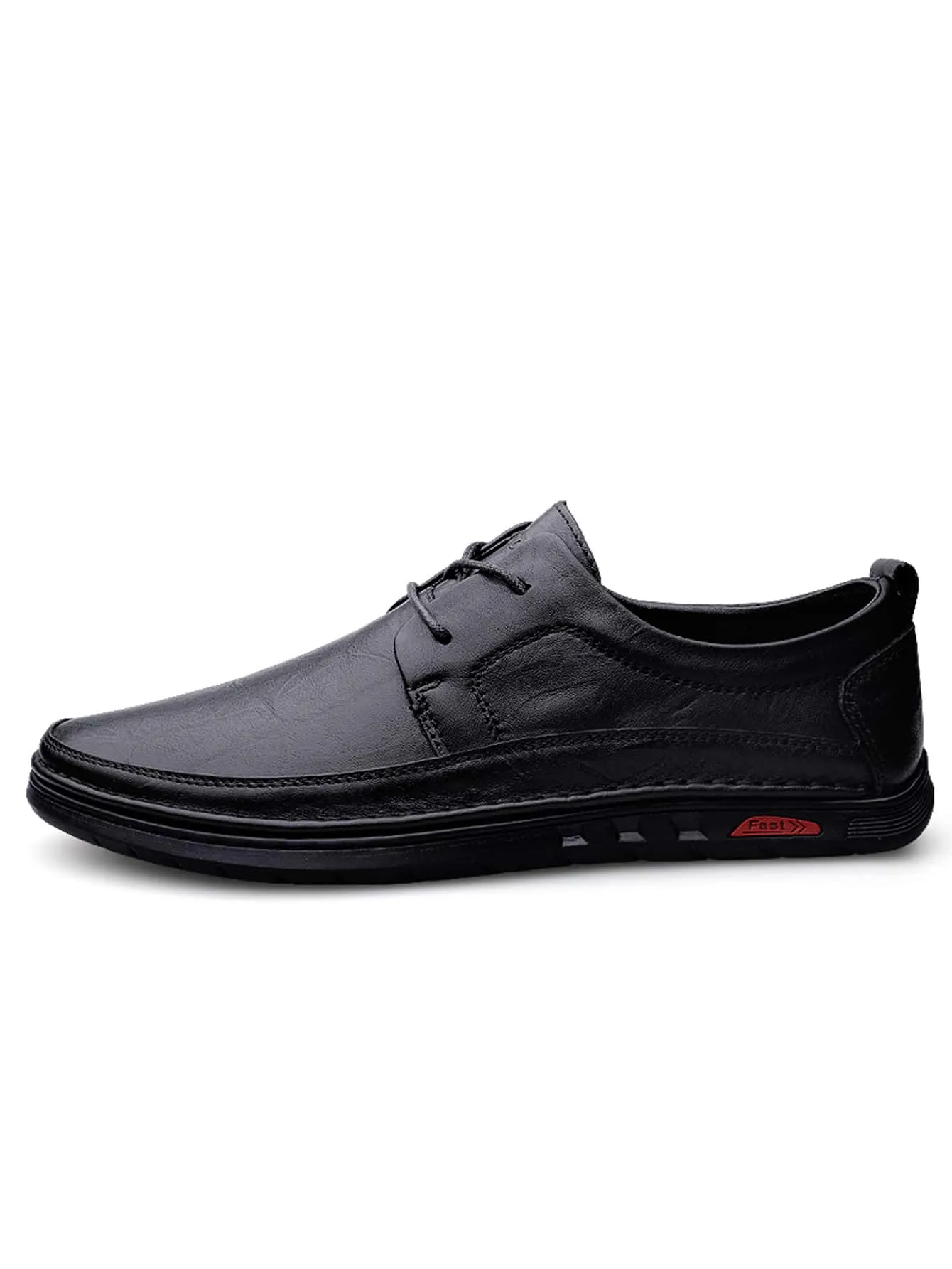 Men Stitch Decor Lace-up Front Oxford Shoes