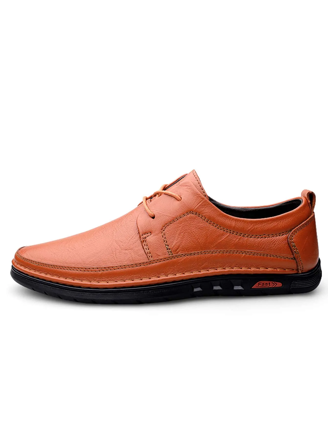 Men Stitch Decor Lace-up Front Oxford Shoes